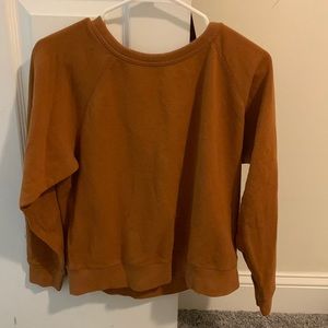 Everlane Cropped Burnt Orange Pullover Sweatshirt